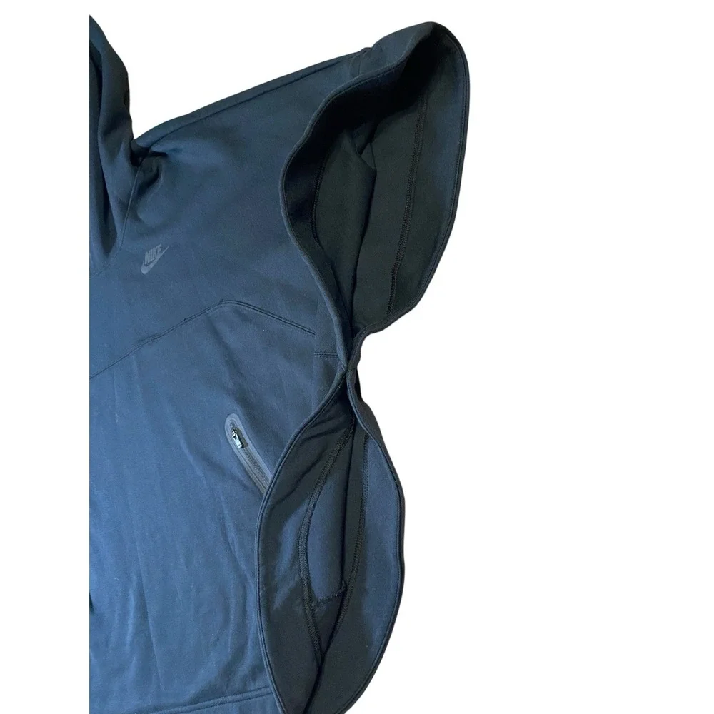 Nike Tech Fleece Poncho Hoodie Womens M Black Short Sleeve Cowl Neck Cape